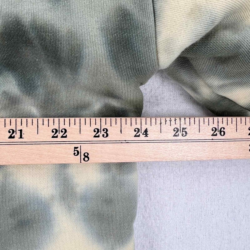 BY EGREIS Sweatshirt Women Large Green Tie Dye Cropped Long Sleeve Pullover Crew - Picture 14 of 16